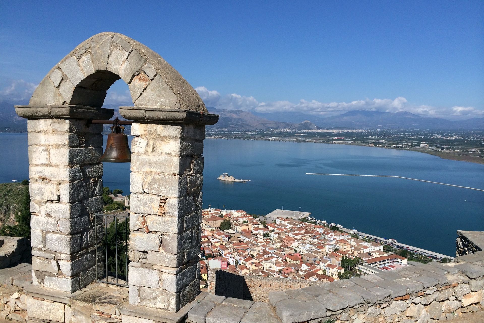 Uitzicht vanaf het Palamidi kasteel, Nafpion - Fly-drive Griekenland