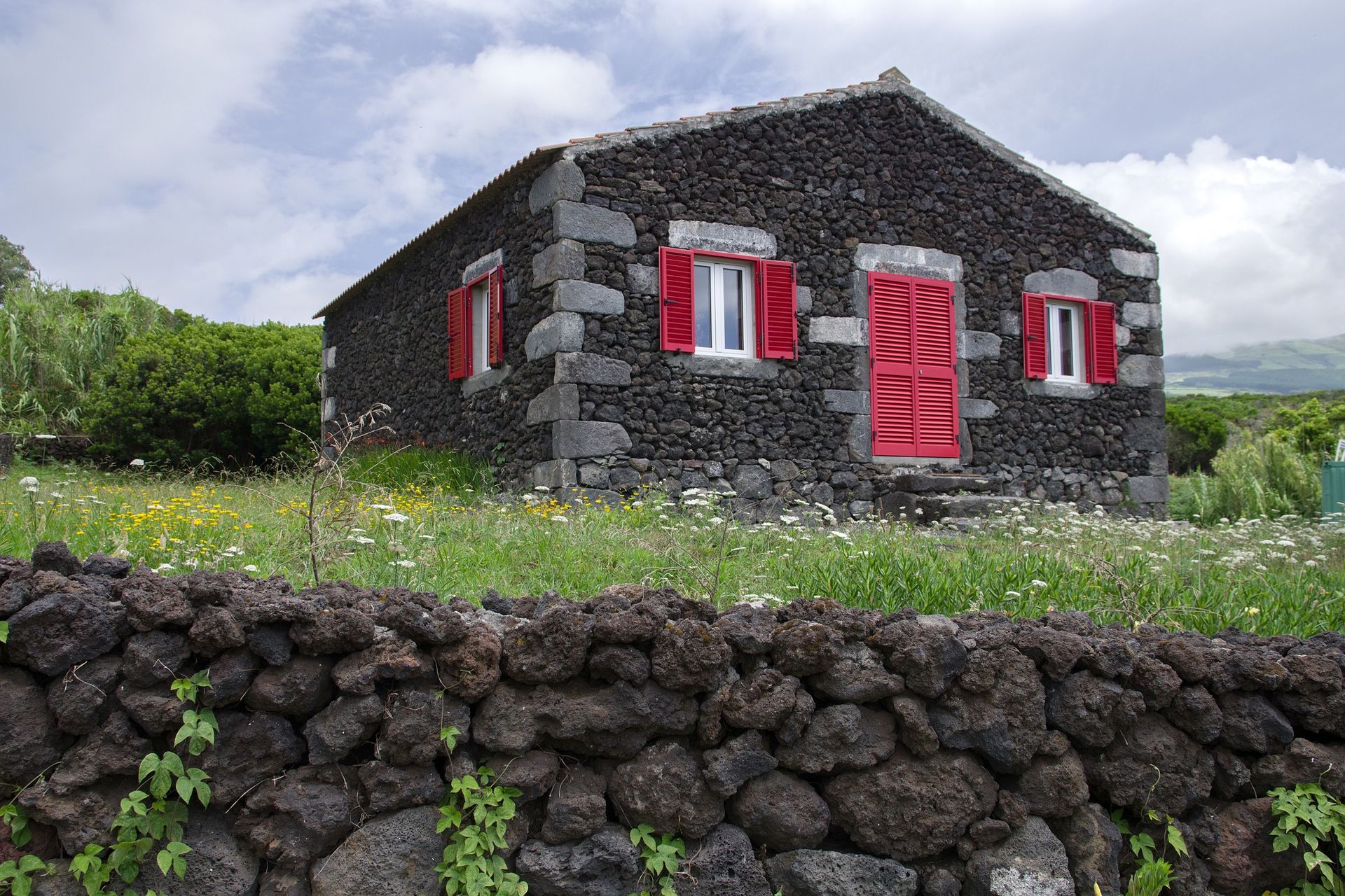 Traditioneel huisje op Faial, Azoren